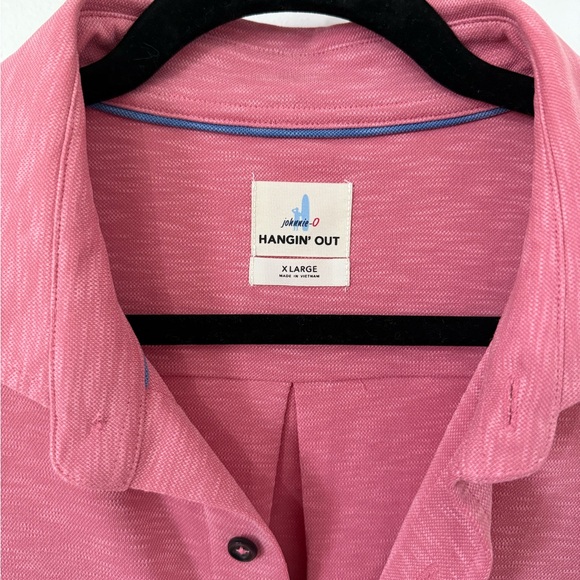 johnnie-O Men’s Hangin’ Out, Casual Pink Button Down Shirt, Size X Large - Picture 3 of 7